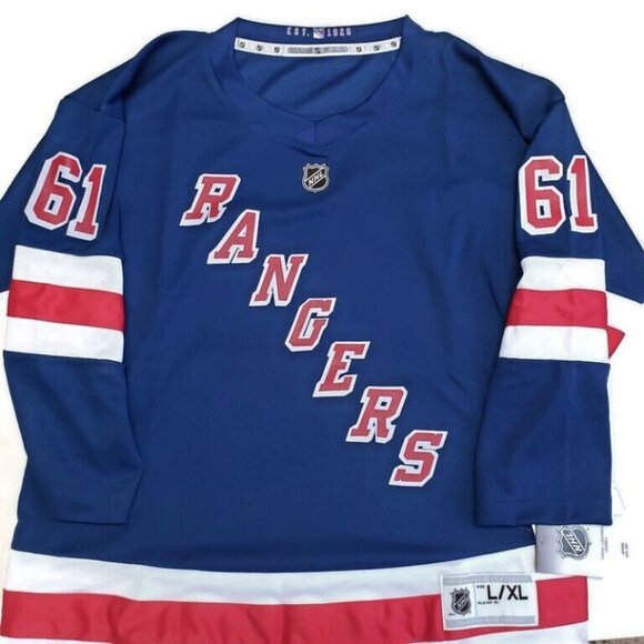 NHL New York Rangers Rick Nash Home Replica Jersey Youth Size L/XL Blue - Picture 2 of 9